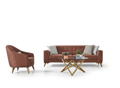 Wohnzimmer set Rosa Stilvoll Garnitur sofa 3+1 Sitzer Sessel Couchen