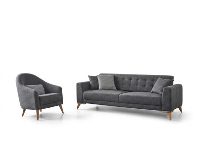 Designer Wohnzimmer set 2tlg. Dreisitzer Sofa Sessel 3+1 Couchen Sofas