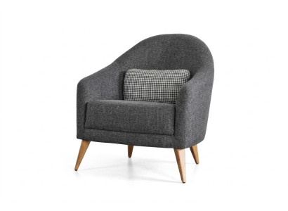 Designer weiche sessel grau farbe luxus Wohnzimmer Polster Textil Lounge Club