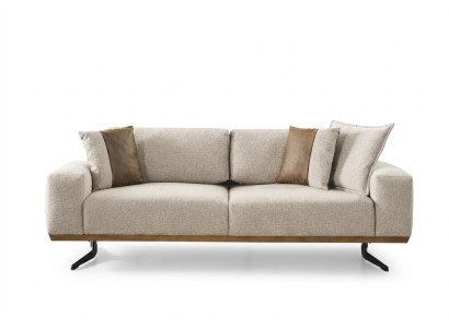 Designer Dreisitzer Sofa Beige Farbe Luxus Möbel in Wohnzimmer 225cm