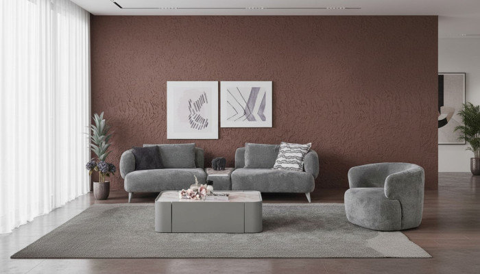 Luxus Wohnzimmer set 2tlg. Dreisitzer Sofa Sessel 3+1 Sofagarnitur Couchen