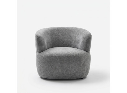 Stilvoll Sessel Wohnzimmer Weich Möbel Grau Designer Lounge Club Einsitzer