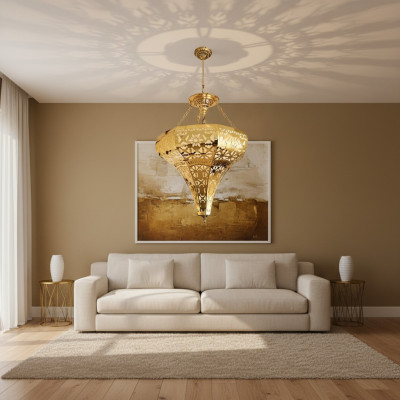 Deckenlampe Ein goldene Pendelleuchte Wohnzimmer Luxus Lampe Leuchte