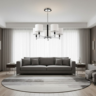 Deckenleuchte Chrom Wohnzimmer Lampe schick Luxus Gästezimmer Leuchten