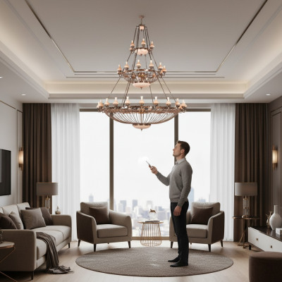 Große Leuchte Lampe Kronleuchter Luxus Lampen xxl deckenleuchte 250x300
