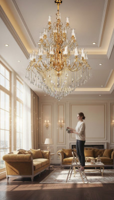 Kronleuchter Kristall Wohnzimmer Deckenleuchte Große Villen Lampen 160x280