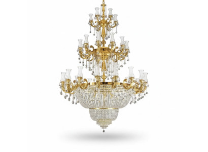 Kronleuchter Pendelleuchte Foyer Wohnzimmer Luxus Glanz Lampe 360 cm