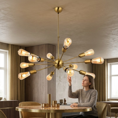 Deckenlampe schicke Wohnzimmer aus glänzendem Materialien Leuchte Lampen