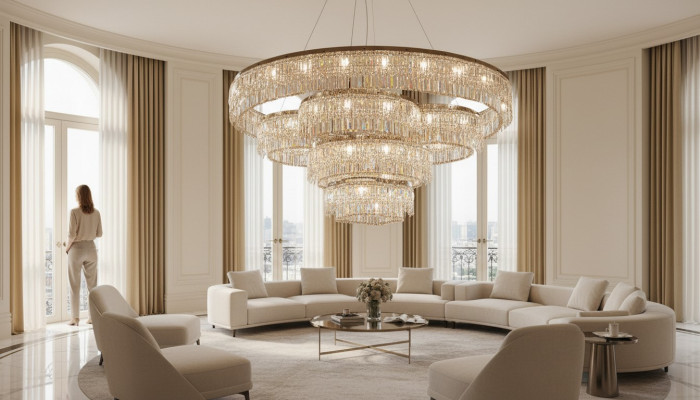Kronleuchter Für das Foyer Crystal glänzendes neu Innenbereich Luxus Neu