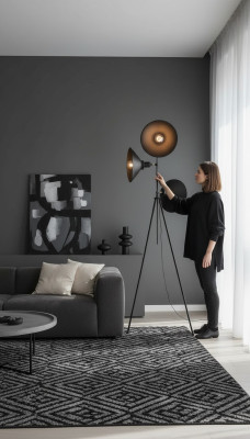 Stehlampe wohnzimmer moderne neu 150 cm black luxus Innenbereich