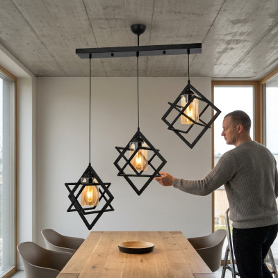 Deckenlampe Black Pendelleuchte luxuriöse Wohnzimmer Innenbereich Lampe
