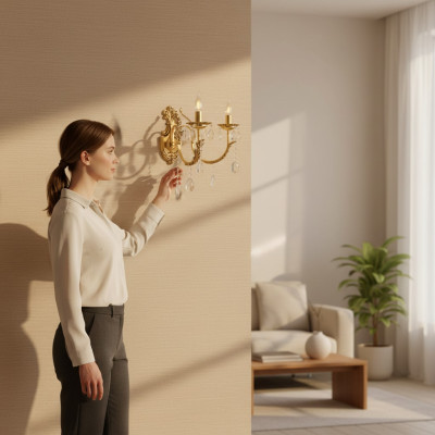 Wandlampe Interieur Licht nach Haus neu Schlafzimmer Kristall Korridor