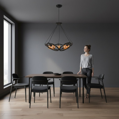 Deckenlampe Eine schicke Lampe für das Wohn- oder Schlafzimmer neu schwarz