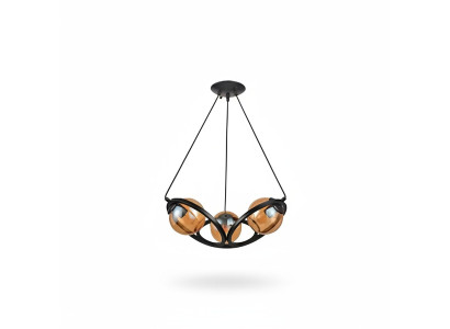 Deckenleuchte Moderner black Designer Luxus Wohnzimmer Lampe Leuchten