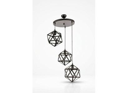 Pendelleuchte Schwarz für das Wohnzimmer schick Deckenlampe Leuchte