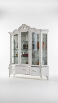 Luxus Holz Vitrine Anrichte Design Schränke Weiß Italienische Möbel