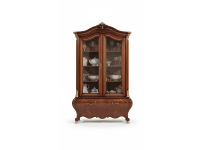 Luxus Holz Vitrine Anrichte Design Schränke Braun Italienische Möbel Neu