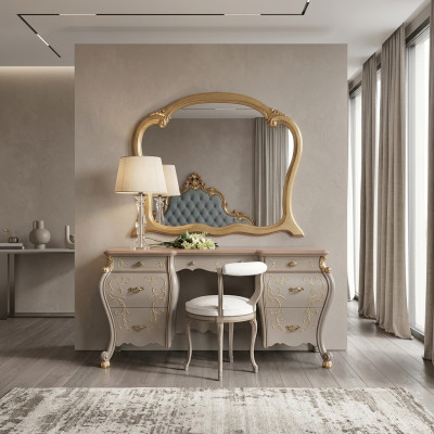 Schminktisch Set Konsole Spiegel Schlafzimmer Möbel Design Set