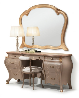 Schminktisch Set Konsole Spiegel Schlafzimmer Möbel Design Set