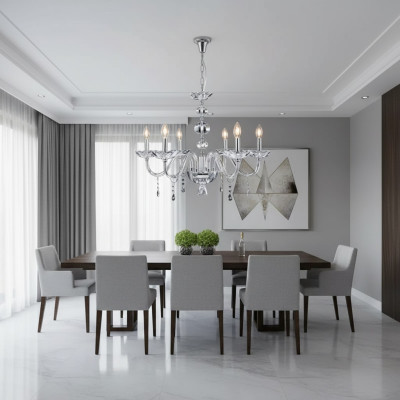 Luxus Kristall Kronleuchter Hängeleuchter Designer Hänge Lüster Glas