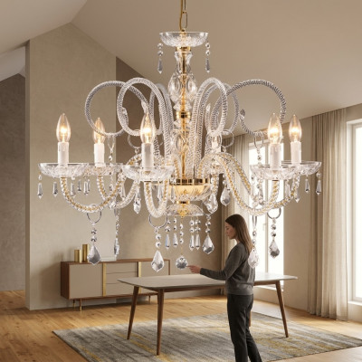Luxuriöse Deckenleuchte Kronleuchter Kristall Lampe Lampe Leuchten