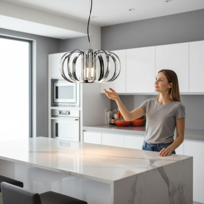 Hängeleuchter Grau Luxus Kronleuchter Neue Deckenleuchte Moderne Lampe