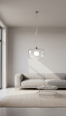 Moderner Transparenter Hängeleuchter Pendelleuchte Decken Lüster Design