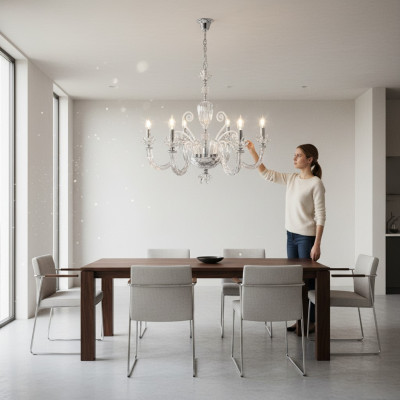 Luxuriöse Kronlampe Deckenleuchte Klassische Lampen Kristallleuchter