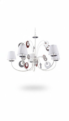 Luxuriöser 4x Lampen Kronleuchter Deckenleuchte Art déco Weiß Neu