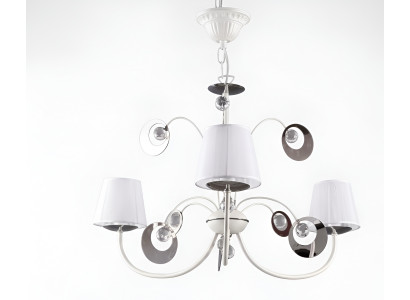 Luxuriöser 3x Lampen Kronleuchter Deckenleuchte Art déco Weiß Neu