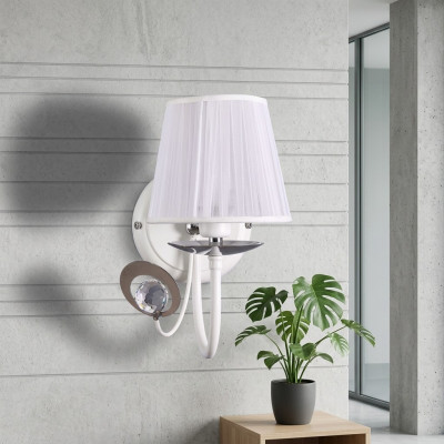 Weißer Wandleuchter Designer Luxus Lampe Kronleuchter Klassiscer Stil