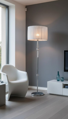 Stilvolle Stehlampenständer Luxuriöser Lampenständer Silber 180 cm