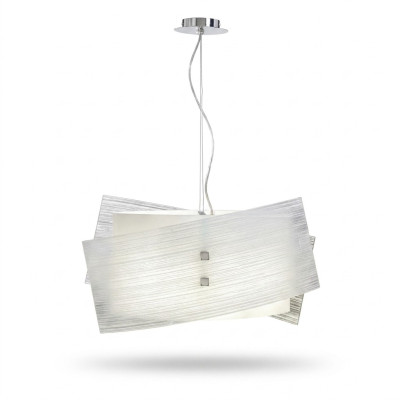 Moderner weißer Pendelkronleuchter mit 2x Lampen Stilvolle Deckenleuchte