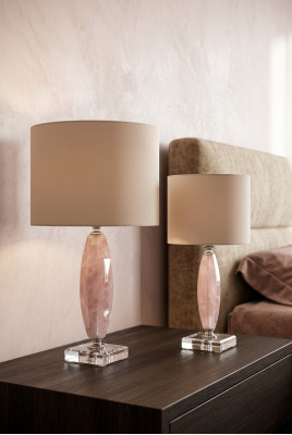 Klassische Beige Kristall Tischlampe Kronleuchter Schreibtischlampe Büro Lampe