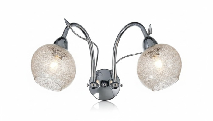 Luxuriöser Wandleuchte Grau 2x Lampen Rundform Deko