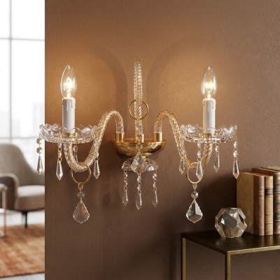 Wandleuchte Wandlampe Klassische Wandkronleuchter Doppel Wand Lampe Neu