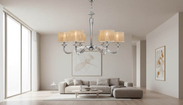 Luxuriöse Pendelleuchten Deckenleuchter beige Deckenleuchte modern neu