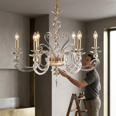 Deckenleuchte Luxus Kronleuchter Kristall Lampe Hängeleuchte Lampe