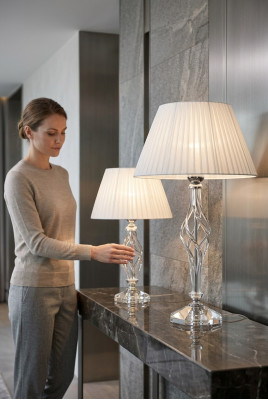 Tischleuchte Antik Stil Tisch Lampe Kristall Leuchte Lampen Kronleuchte