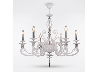 Deckenlampe Deckenleuchter Lüster Kronleuchter Glas Weiß Lampen Antik Stil