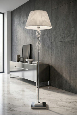 Kristall Stehlampe Standlampe Stand Luxus Leuchten Lampen Lampe Weiß