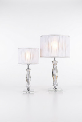 Leuchte Kristall Lampe Tischlampe Weiß Steh Nachttisch Neu Schreibtisch