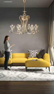 Luxuriöser Kristallkronleuchter Pendelleuchte Kronleuchter Deckenleuchte