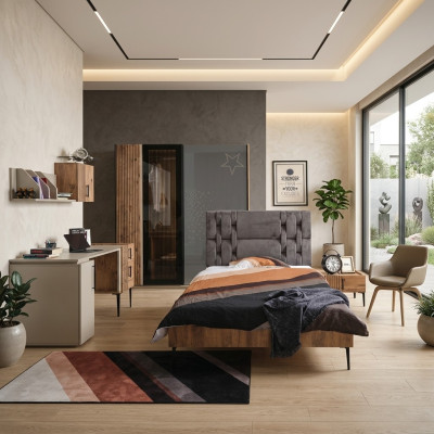 Schlafzimmer Möbel Jugendzimmer Kinderzimmer Bett Kleiderschrank 4tlg.