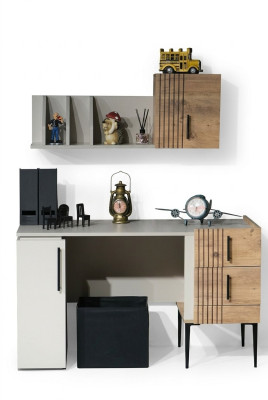 Stilvolle Büromöbel komplett Set Regal Schreibtisch Holz Top-Qualität neu