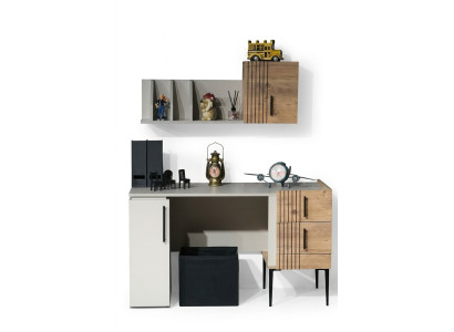 Stilvolle Büromöbel komplett Set Regal Schreibtisch Holz Top-Qualität neu