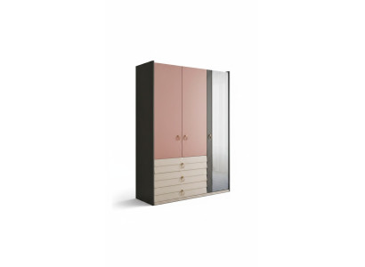 Moderner Kleiderschrank Luxus Schrank Holz Schränke Glas Schlafzimer neu