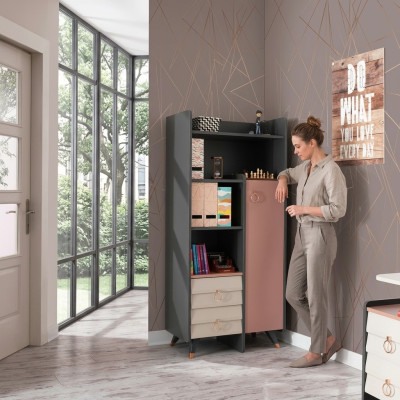Bücherschrank Schränke Setra Bücherregal Wohnwand Wohnzimmer Wand Regal