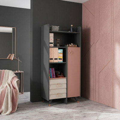 Bücherschrank Schränke Setra Bücherregal Wohnwand Wohnzimmer Wand Regal
