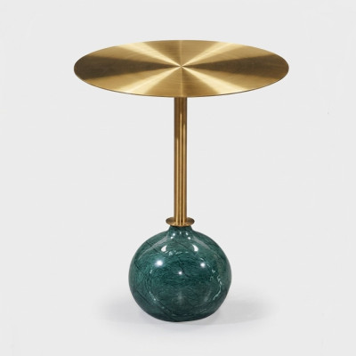 Runder Gold Beistelltisch Couchtisch Schlafzimmer Kommode Tische Konsole